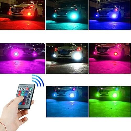 With Remote Control LED Light Bulbs RGB Multi-Color 27SMD 2pcs Set 5050