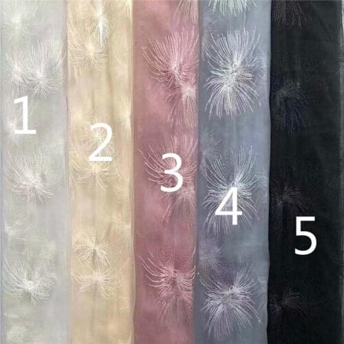 Mesh Bottom Explosion Fireworks Embroidery Lining Womens Childrens Clothing Skirt Wedding Dress Embroidery Fabrics