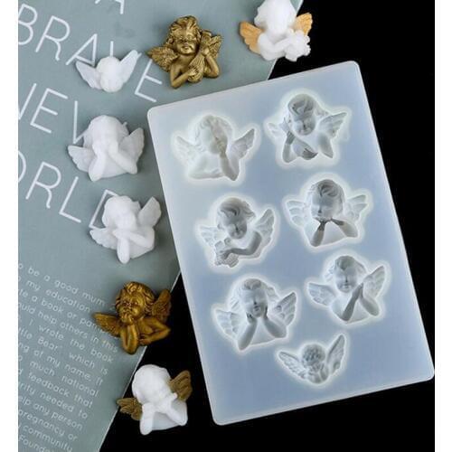 Little Angel Shape Silicone Mold For Resin DIY Clay UV Epoxy Resin Molds Pendant Jewelry Tools Mould