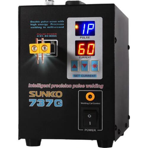 SUNKKO 737G Battery Spot welder 1.5kw LED light Spot Welding Machine for 18650 battery pack welding precision pulse spot welders