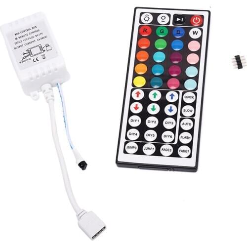LED Controller 44 Keys IR Remote RGBW Controller DC12V Dimmer Control Box