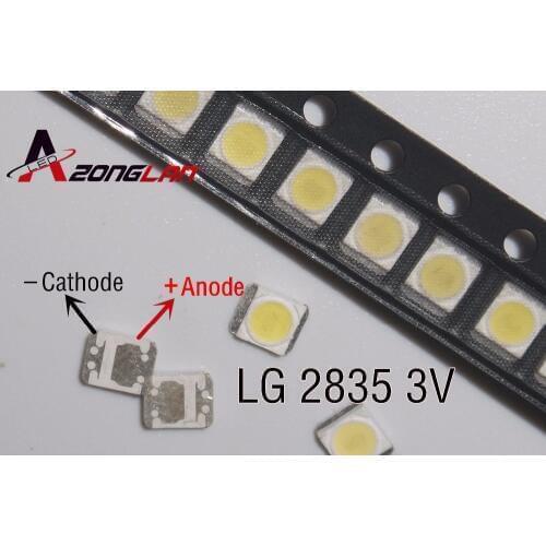 3528 2835 3V SMD LED 1W LG 1000PCS/Lot Cold White 100LM For Television LED Backlight