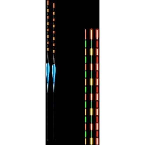 Color changed LED night fishing float long body large size suitable for deep water 3 pcs with battery