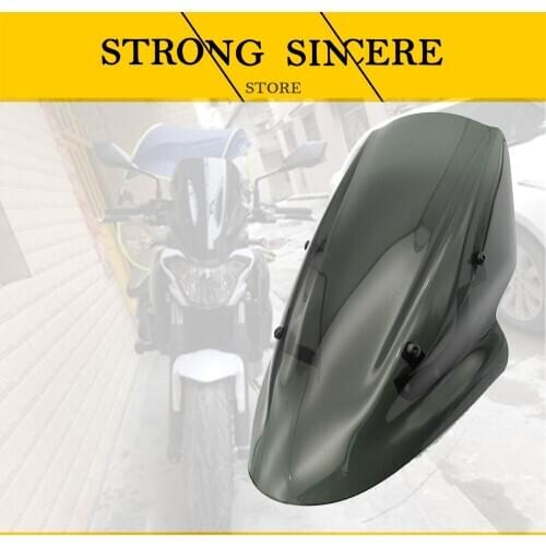 KYRUNNING For Kawasaki Z650 2017 Z 650 Windscreen Windshield Wind Screen Headlight Cover For Kawasaki Z650 2017 Motorcycle Smoke