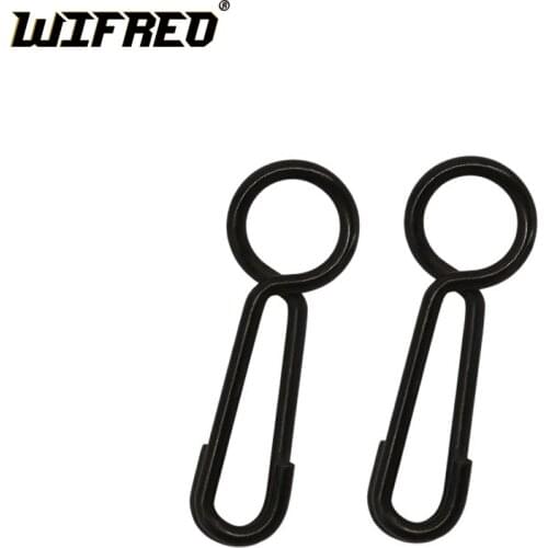 WIFREO 50pcs Carp Fishing Quick Link Clips Round Head Snap Safety Connector Pin Matt Black Carp Fishing Terminal Tackle