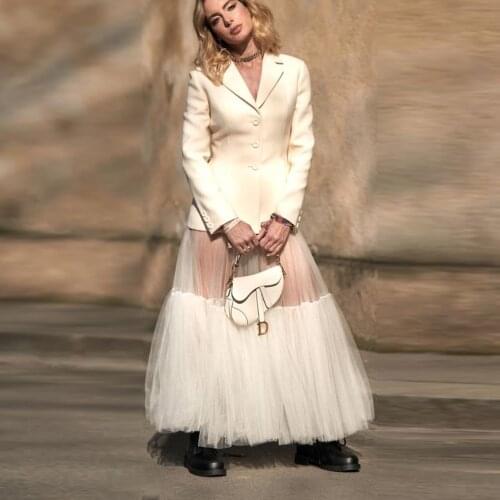 Gothic Clothes Girls Tulle Skirts Women Layered Sheer jupe femme faldas Long Tulle Skirt Party Female Maxi Skirt