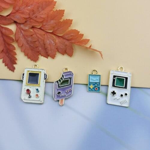 10pcs/lot Enamel Mini Game Console Charms for Jewelry Making DIY Cute Girl Boy Charms Pendants Necklaces Earrings Accessories