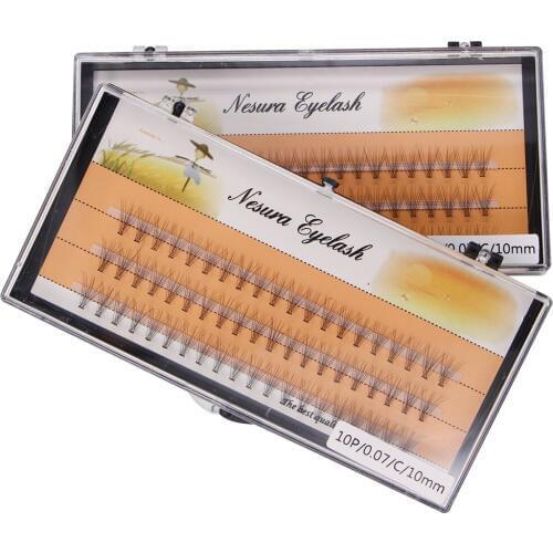 2packs/lot Silk Eyelash Extentions Individual Flare Eyelash 0.07mm 10D