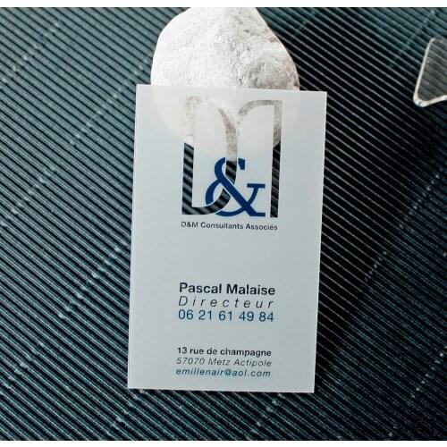 200pcs/lot) one side printing translucent transparent business PVC card for wholesales