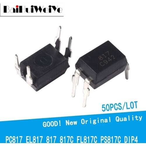 50PCS/LOT EL817C PC817 PC817C FL817C FL817 EL817 DIP-4 Optocoupler Isolator DIP4 New Original IC amplifier chip Good Quality