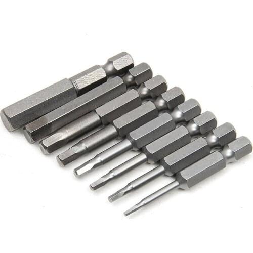 8pcs Magnetic Hexagon Screwdriver Bit S2 Steel 1/4 Inch Hex Shank Screw Drivers Set 50mm N03 20 Dropshipping