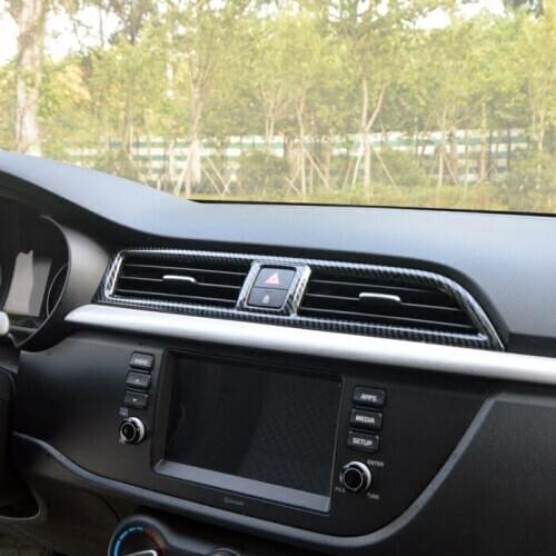 For 2017 KIA K2 KX cross KXcross 5pcs/set Air conditioning outlet accessories car-styling carbon fiber trim decoration hxh