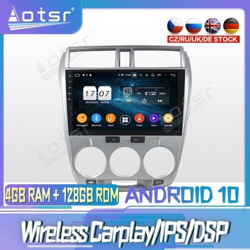 Android 10 PX6 128G For HONDA CITY 2006 - 2013 Car CD DVD GPS Navigation Auto Radio Stereo Video Multimedia Player HeadUnit 2din