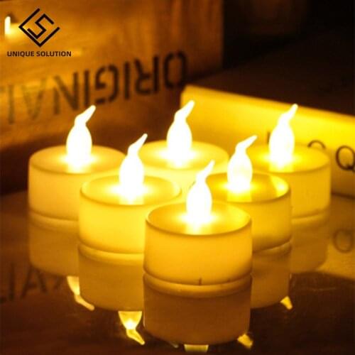 Flameless Led Tealight Candles Battery Operated Warm White Flameless Pillar Candle Bluk for Romantic Decorations