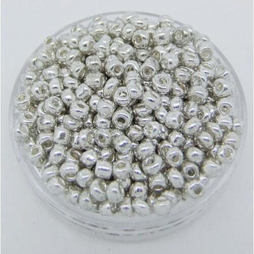 Free Shipping 100G Loose 2mm Czech Glass Seed Spacer beads silver For Jewelry Making Craft DIY