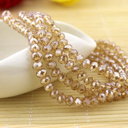 Free Shipping KoMee 495pcs/lot 8mm Austria Crystal Beads Cut Faceted Czech Glass Round Hole Bead For Kids DIY Jewelry Making