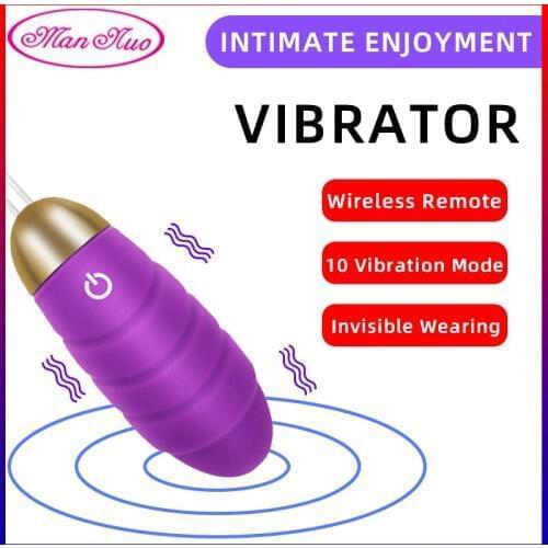 Man Nuo Wireless Remote Control Vibrating Bullet Egg USB Recharging Vibrator Sex Toys for Woman Clitoris Stimulator Vaginal Ball