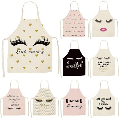Makeup eyelash pattern alpaca Child apron Men kitchen apron aprons for women Women kitchen apron master apron Apron for kitchen