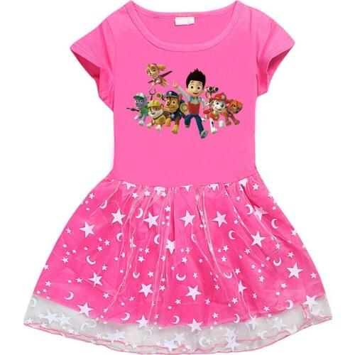 Girls Dress Short Sleeve Kids Princess Dresses Children PAW PATROL Vestidos Girls Dresses Summer Kids Dress for Girl