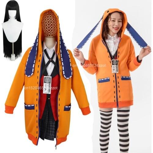 Kakegurui Jabami Yumeko Anime Yomoduki Runa Cosplay Costume Japanese School JK Uniform Full Set Halloween Party Cosplay Costumes
