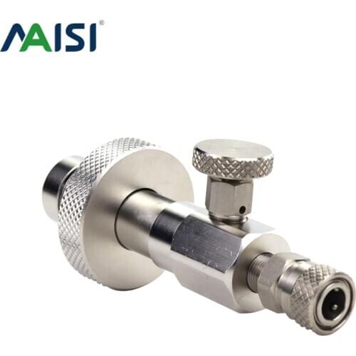 Maisi Paintball Accessories PCP Air Gun HPA Scuba Stainless Steel Fill Station DIN G5/8 Thread With 8MM Female Quick Disconnect