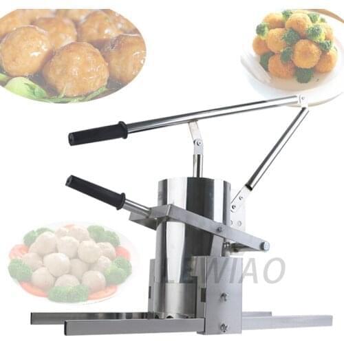 Commercial Cheap Small Manual Chicken Meatball Vegetable Ball Making Machine Pig Meat Bowl Extruder Radish Ball Forming Machine