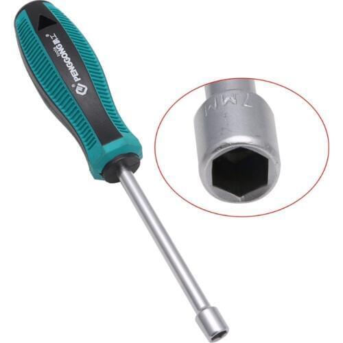 Metal Socket Driver Wrench Screwdriver Hex Nut Key Nutdriver Hand Tool 7mm Nov2-A