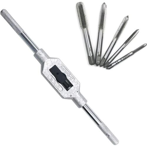 6 Pcs Hand Tap & Die High-speed Steel Tap Hinge Straight Tap Wrench Tapping Tools High Quality