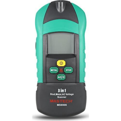 MASTECH MS6906 3 in1 Gauge Multi-function Stud Metal AC Voltage Scanner Detector Tester Digital Thickness Gauge Metal Wood Gauge