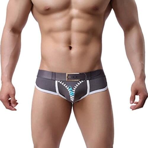 MONERFFI 2021 Brand New Underwear Men Brief Mens Briefs Sexy Ropa Fashion Cotton Solid Cueca Masculina Sexy U Convex Size S-3XL