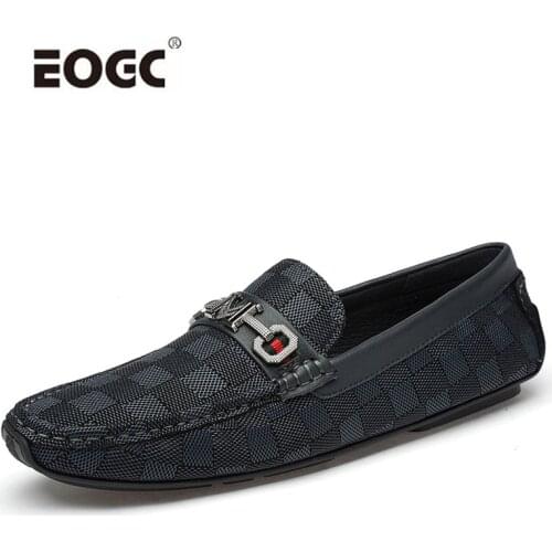Full Grain Leather Men Casual Shoes Top Quality Handmade Men Flats Comfortable Slip On Moccasins Shoes Men Zapatos Hombre