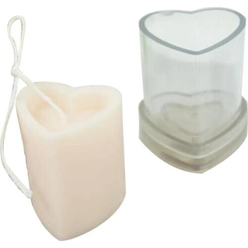 DIY Candle Mold Set For Candle Making Plastic Handicraft Heart-shaped Aromatherapy Resin Soap Mold For Gift Candle Crafts Making