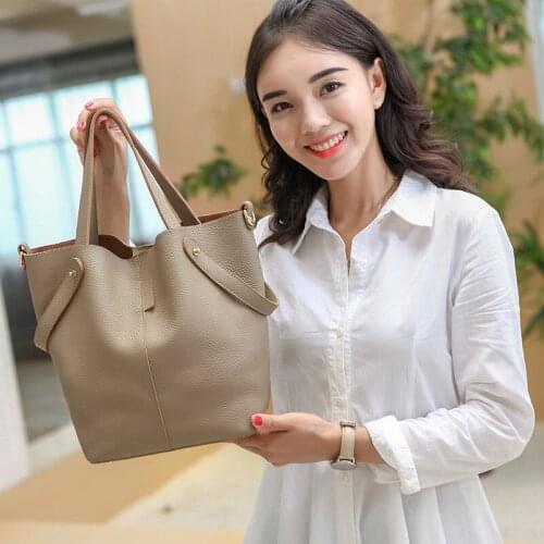 Happy Fawn 2018 new European-style womens bag single-shoulder bag cowhide custom womens manufacturers direct