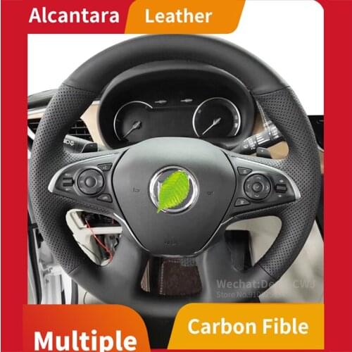 For Buick GL8 ES steering wheel cover Alcantara leather 2014 2015 2016 2017 2018 2019 2020 hand-sewn 2013-2021 Car Accessories
