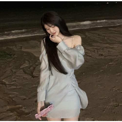 Dresses Rhinestone Shoulder Strap Mermaid Dress for Women 2021 Sunmmer Clothes Dress Female Vestido De Mujer Femme Robe