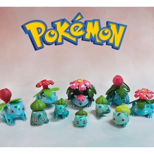 Pokemon Genuine Bulbasaur Ivysaur Venusaur Cute Joints Movable Action Figure Model Toys
