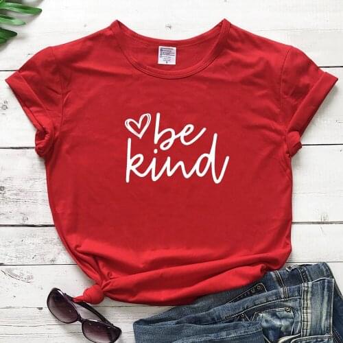 Casual 90s Graphic Motivational Kindness Tee Top Be Kind Heart Printed T-shirt Scripture Women Christian Jesus Tshirt
