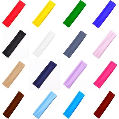 Women Headband Solid Color Cloth Fabric Hairband Hair Accessories Headwrap Fashion Absorbing Sweat Yoga Headband Candy Color