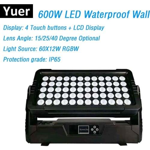 60X12W RGBW 4IN1 LED Bar Wall Washer Lights IP65 600W Outdoor Wash Wall Lights DMX Flood Lights Dj Bar Party Show Effect Lights