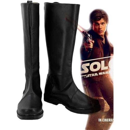 Rogue One: A Star Cosplay Story Han Solo Cosplay Boots Halloween Party Shoes