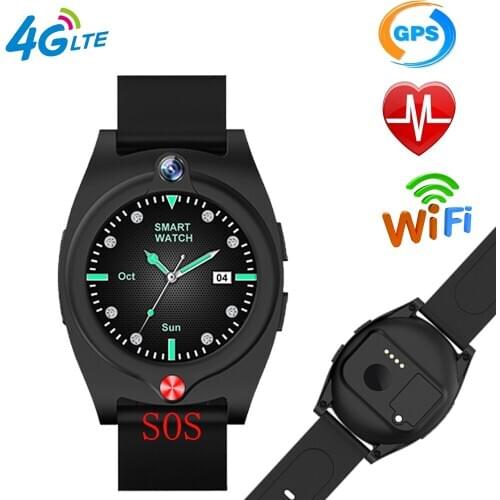 NEW 4G Elder Smart Watch G52 Heart Rate Blood Pressure Kids SOS Voice chat video call Alarm Clock Camera Outdoor GPS Track Watch