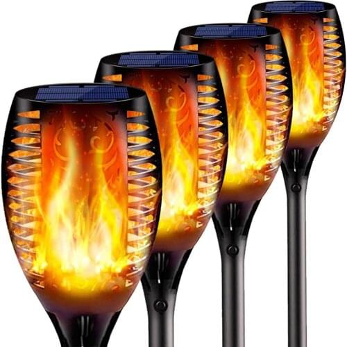 LED Solar Flame Lights Outdoor 51LEDs Waterproof Led Solar Garden Light Flickering Flame Torches Lamp for Courtyard Garden Lawn