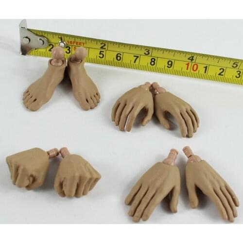 1/6 Scale Mens Hand Types and Feet Types Models for 12''Figure Body DIY Accessories
