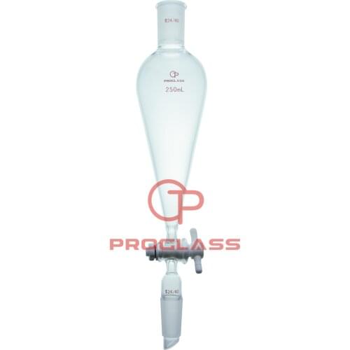 Funnels, Squibb, Separately, PTFE Stopcocks,Ground Joint,24/40