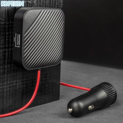 USB Car Front And Rear Seat Fast Adapter with Extension Cord Cable for Peugeot 307 308 207 3008 2008 407 508 206 208 accessories