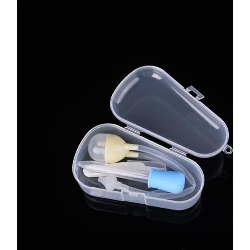 3pcs Baby Safety Nose Cleaner Protection Kids Vacuum Suction Tool Nasal Aspirator Set Infants Medicine Dropper Accessories