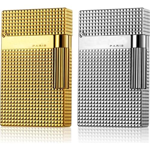 100% brand new retro DuPont bright sound lighter Seiko manufacture windproof copper body cigarette lighter with box