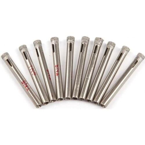 10Pcs Diamond Holesaw Drill Bits Tool 6mm Tile Glass Slate Porcelain Marble