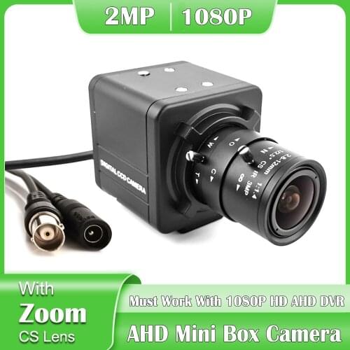 1080P Metal Case AHD Mini Box Camera 2MP Video Surveillance Security Camera 2.8-12mm Manual Zoom Lens indoor for AHD DVR system