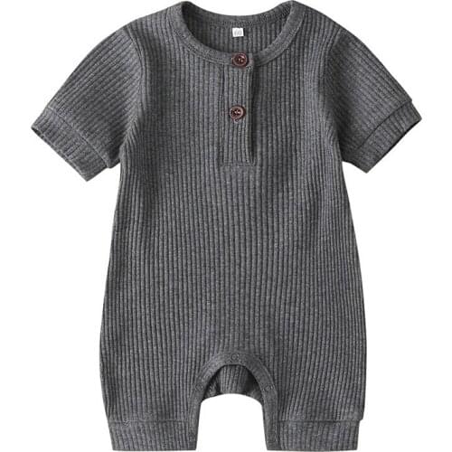 12 Colors Baby Rompers Good Cotton Fabric Toddler Boys Girls Jumpuite Summer One-piece Childrens Clothes